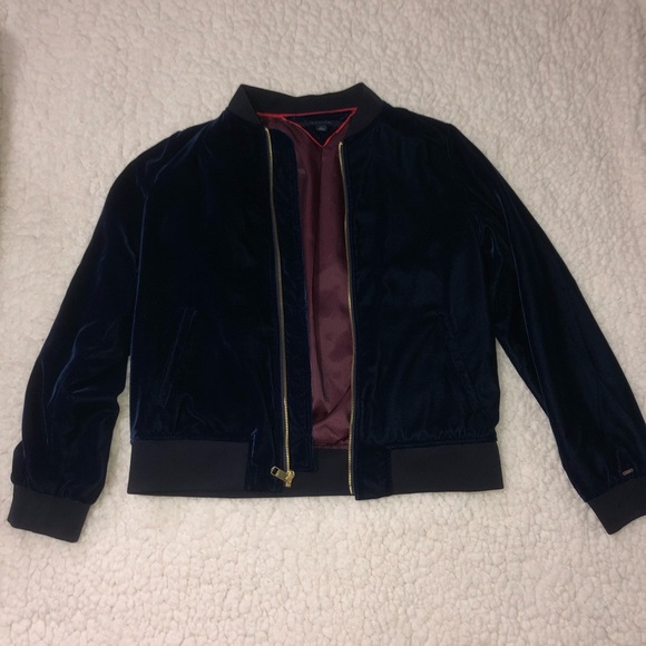 Tommy Hilfiger navy blue bomber jacket - Picture 1 of 6